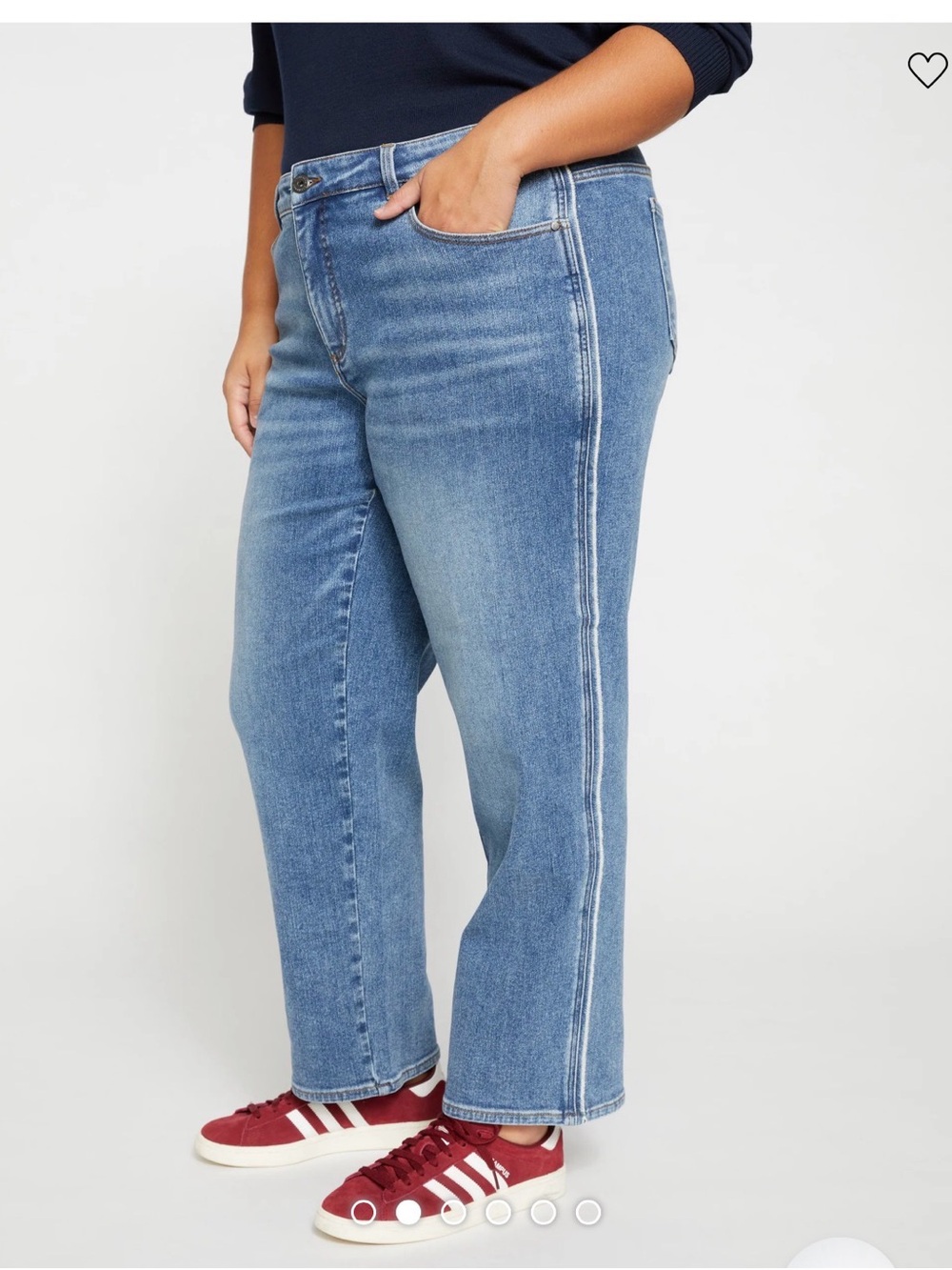 Universal Standard Straight-Leg Jeans in Light Blue Denim